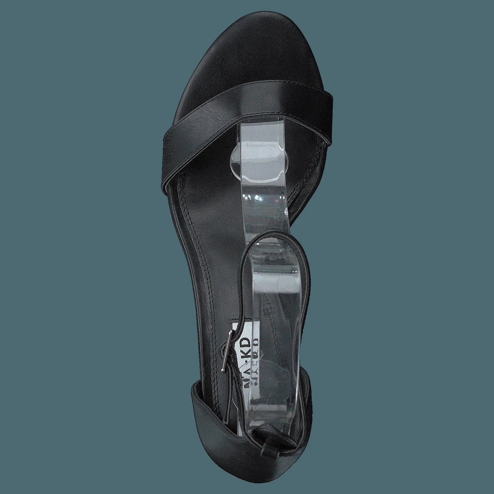 NA-KD Cone Shape Strap Heels Black