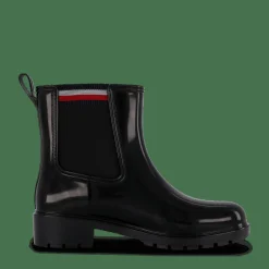 Tommy Hilfiger Corporate Elastic Rainboot Black