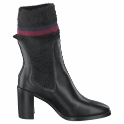 Tommy Hilfiger Cosy High Heel Leather Black