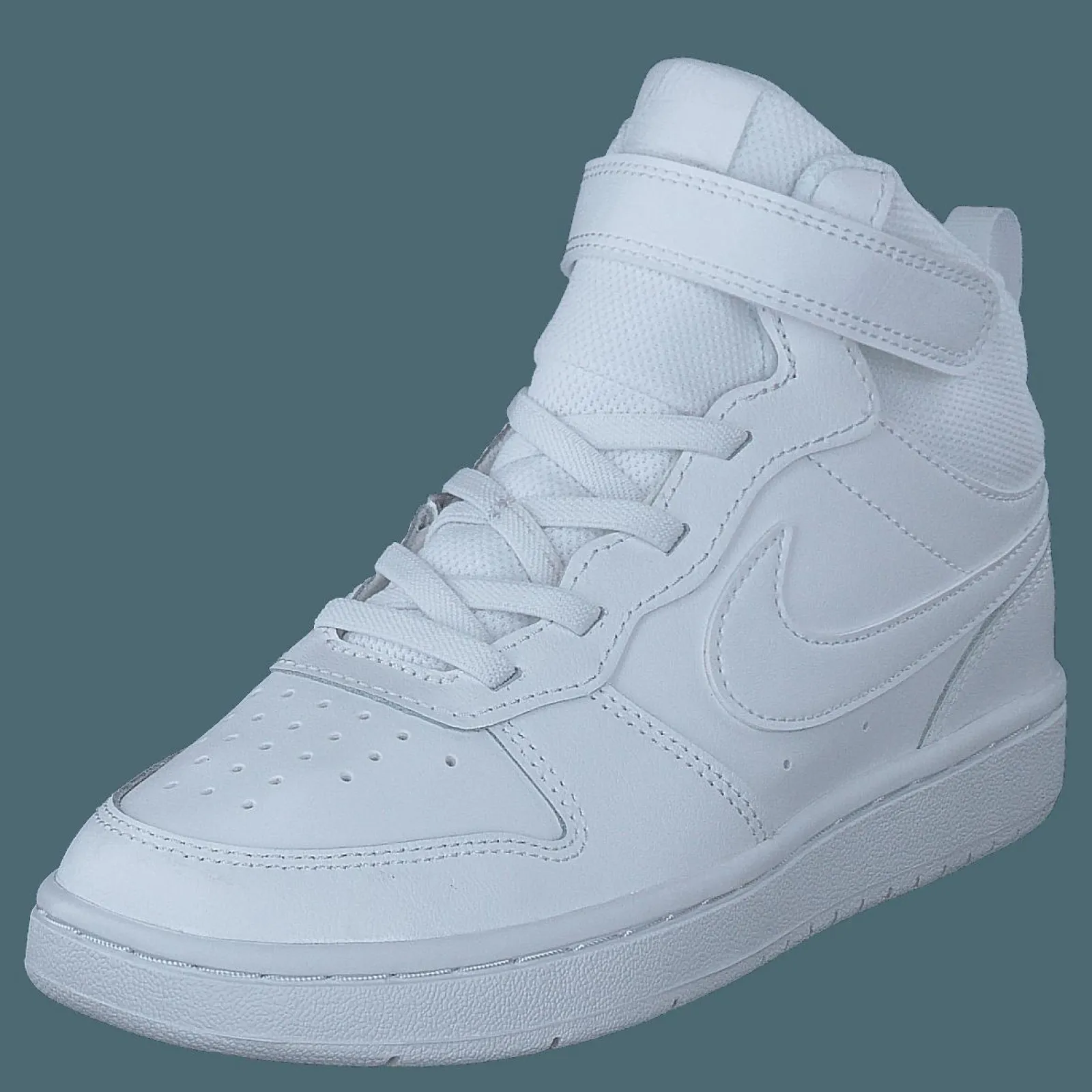 Barn Nike Court Borough Mid 2 Little Kids' Shoes WHITE/WHITE-WHITE