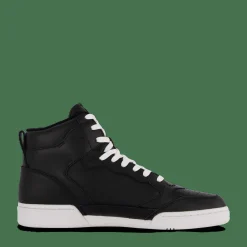 Polo Ralph Lauren Court Leather High-Top Sneaker Black / White PP