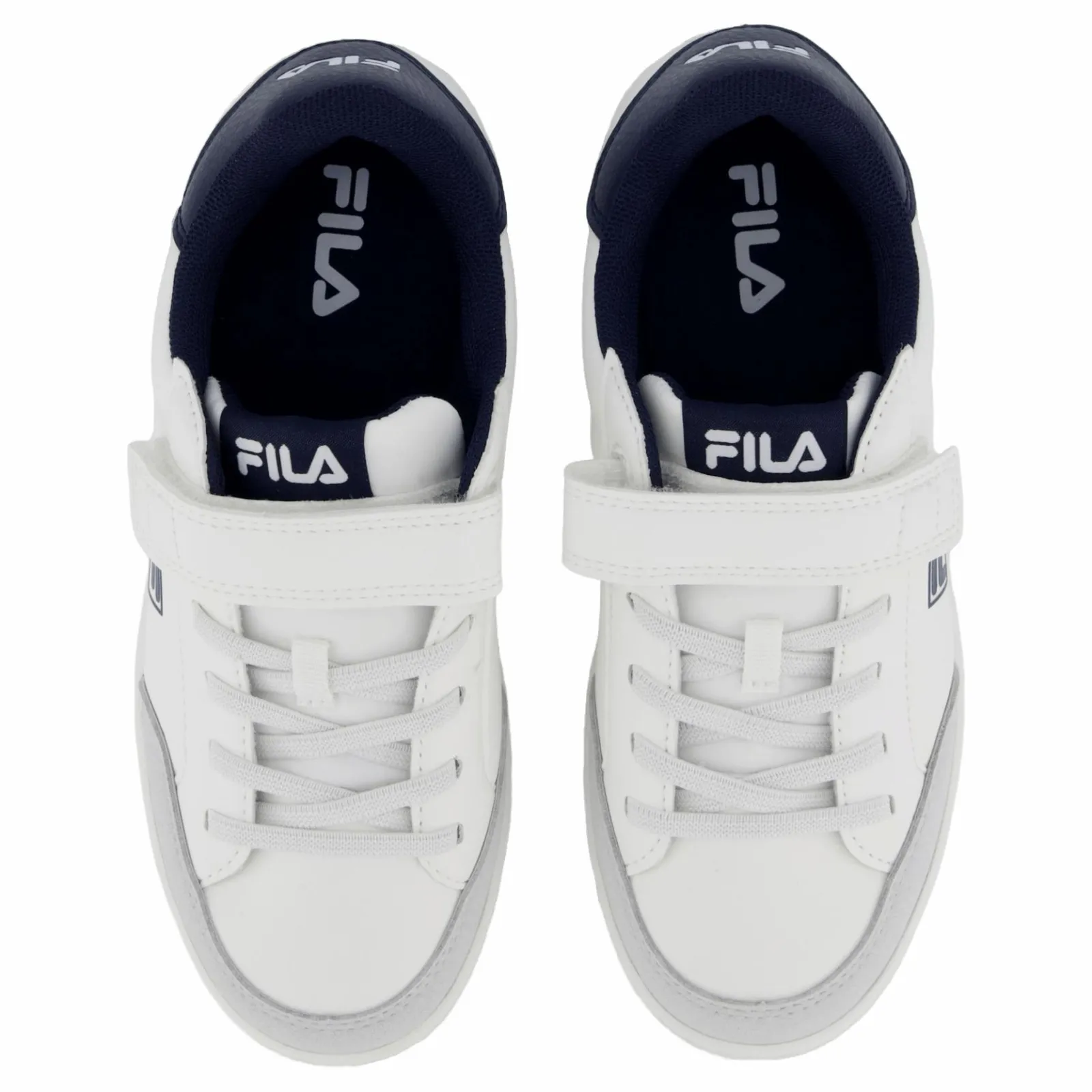 Barn Fila Courtbay Velcro Kids White- Navy
