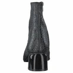 NA-KD Croco Basic Boots Black