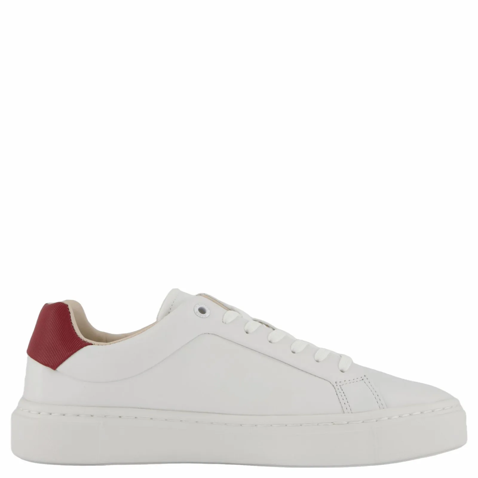 Calvin Klein Cupsole Lace Up W/ml Lth Bright White/winery