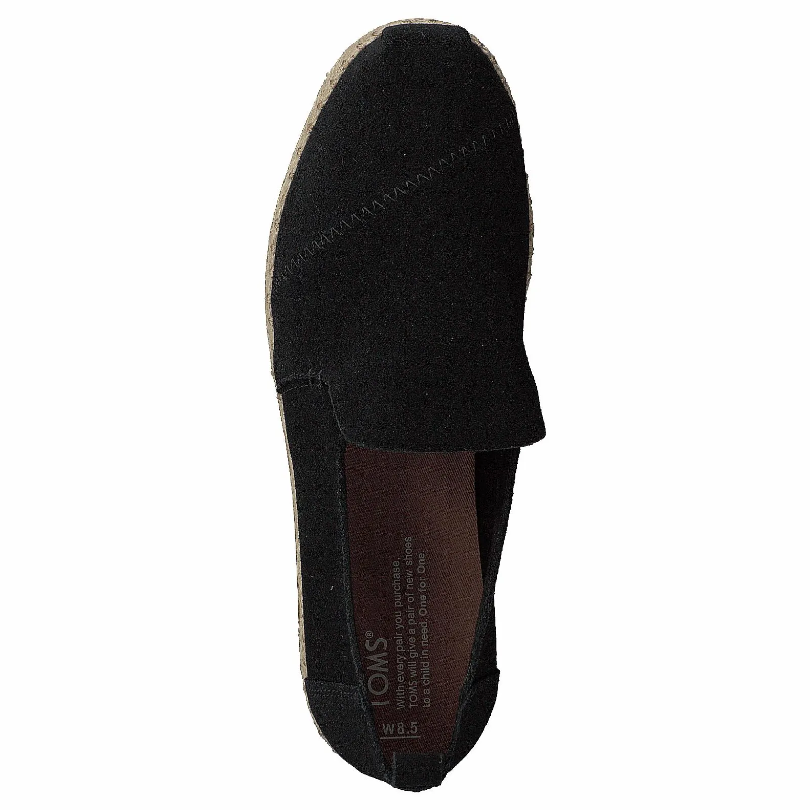 Toms Deconstructed Alpargata Rope Black Suede