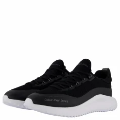 Calvin Klein Eva Runner Sock Low Knit Mtr Black/white/ Charcoal Grey