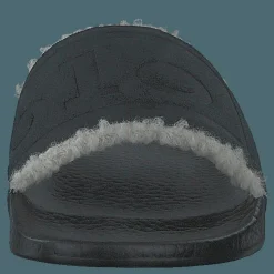 Polo Ralph Lauren Faux-Shearling–Lined Suede Slide Black