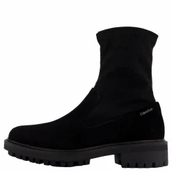 Calvin Klein Flat Sock Boot Sue Mix Ck Black