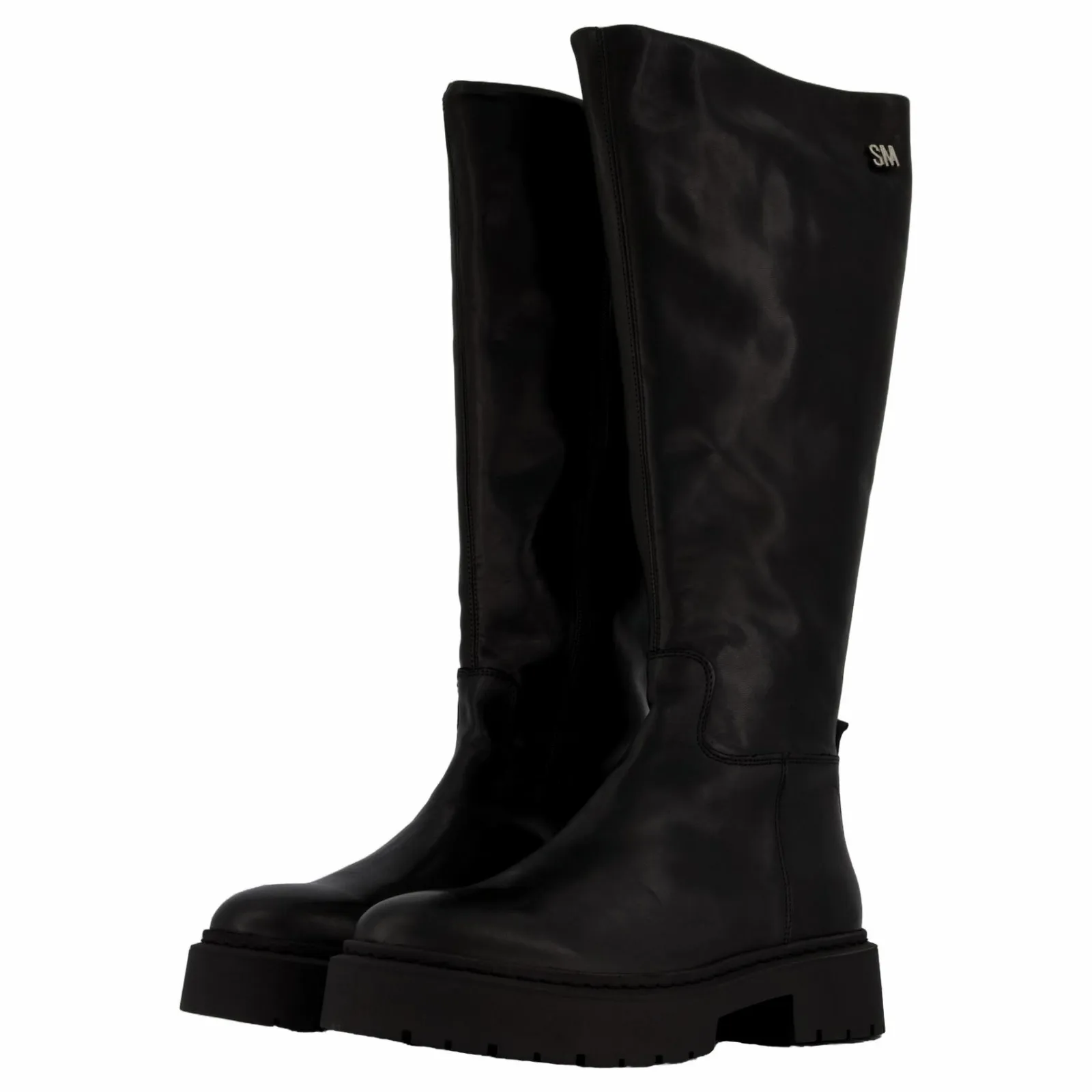 Steve Madden Galina Boots Black Leather