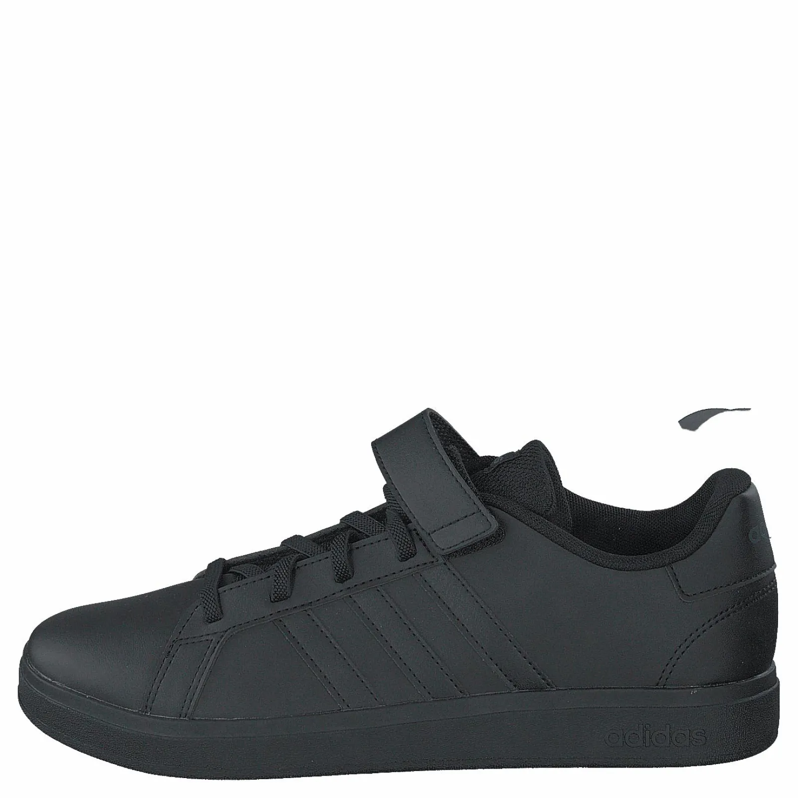 Barn adidas Grand Court Elastic Lace and Top Strap Shoes Core Black / Core Black / Grey Six