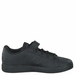 Barn adidas Grand Court Elastic Lace and Top Strap Shoes Core Black / Core Black / Grey Six
