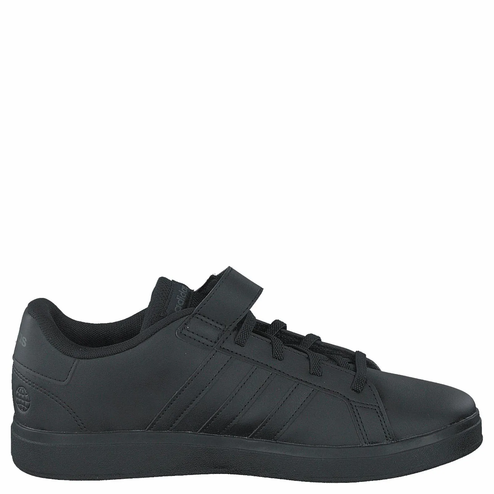 Barn adidas Grand Court Elastic Lace and Top Strap Shoes Core Black / Core Black / Grey Six