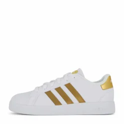 Barn adidas Grand Court Sustainable Lace Shoes Cloud White / Cloud White / Matte Gold