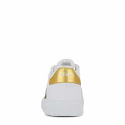 Barn adidas Grand Court Sustainable Lace Shoes Cloud White / Cloud White / Matte Gold