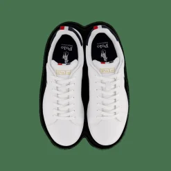 Polo Ralph Lauren Heritage Court II Leather Sneaker White / Navy / Red