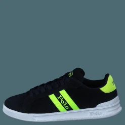 Polo Ralph Lauren Heritage Court II Suede Sneaker Hunter Navy/Safety Yellow Polo