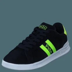 Polo Ralph Lauren Heritage Court II Suede Sneaker Hunter Navy/Safety Yellow Polo