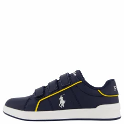 Barn Ralph Lauren Junior Heritage Court Iii Ez C-navy Smooth W/ White Pp