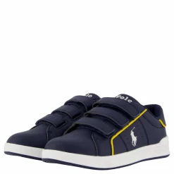 Barn Ralph Lauren Junior Heritage Court Iii Ez C-navy Smooth W/ White Pp