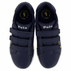 Barn Ralph Lauren Junior Heritage Court Iii Ez C-navy Smooth W/ White Pp