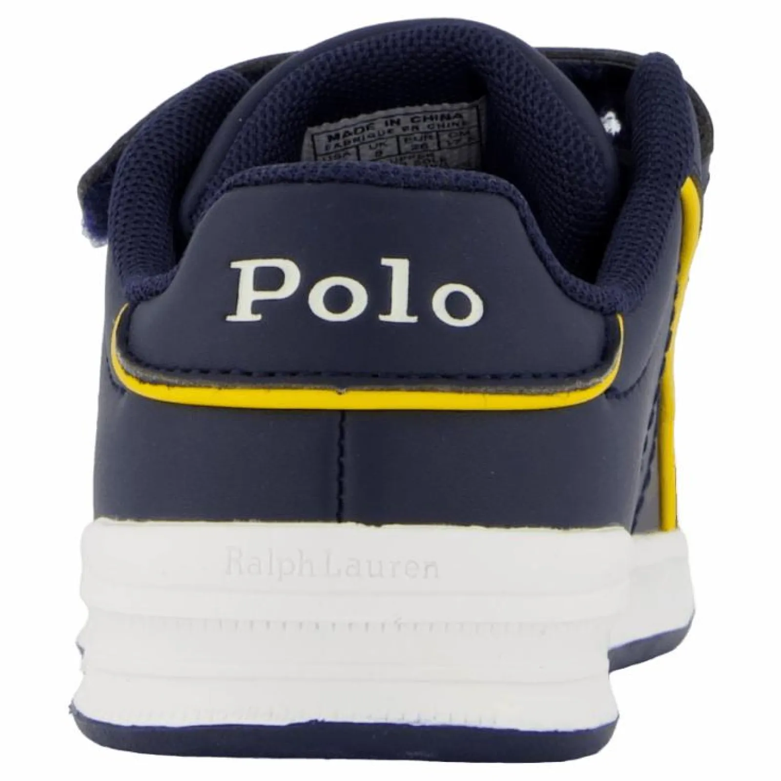 Barn Ralph Lauren Junior Heritage Court Iii Ez T-navy Smooth W/ White Pp