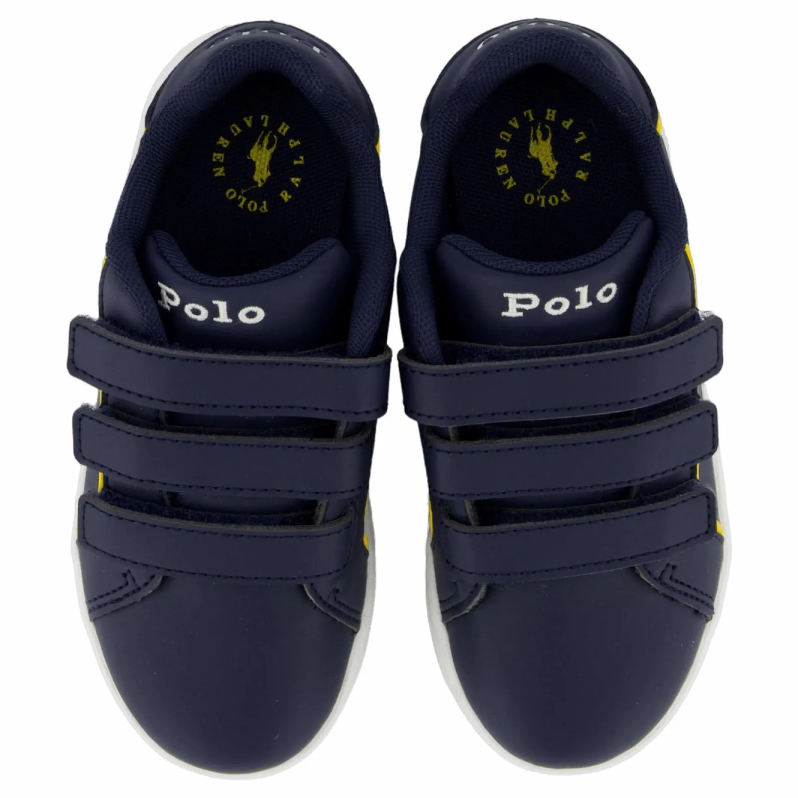 Barn Ralph Lauren Junior Heritage Court Iii Ez T-navy Smooth W/ White Pp