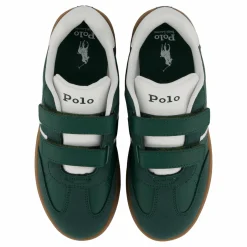 Barn Ralph Lauren Junior Heritage Court Iii Ez T-toe C-dark Green Smooth/micro/pape