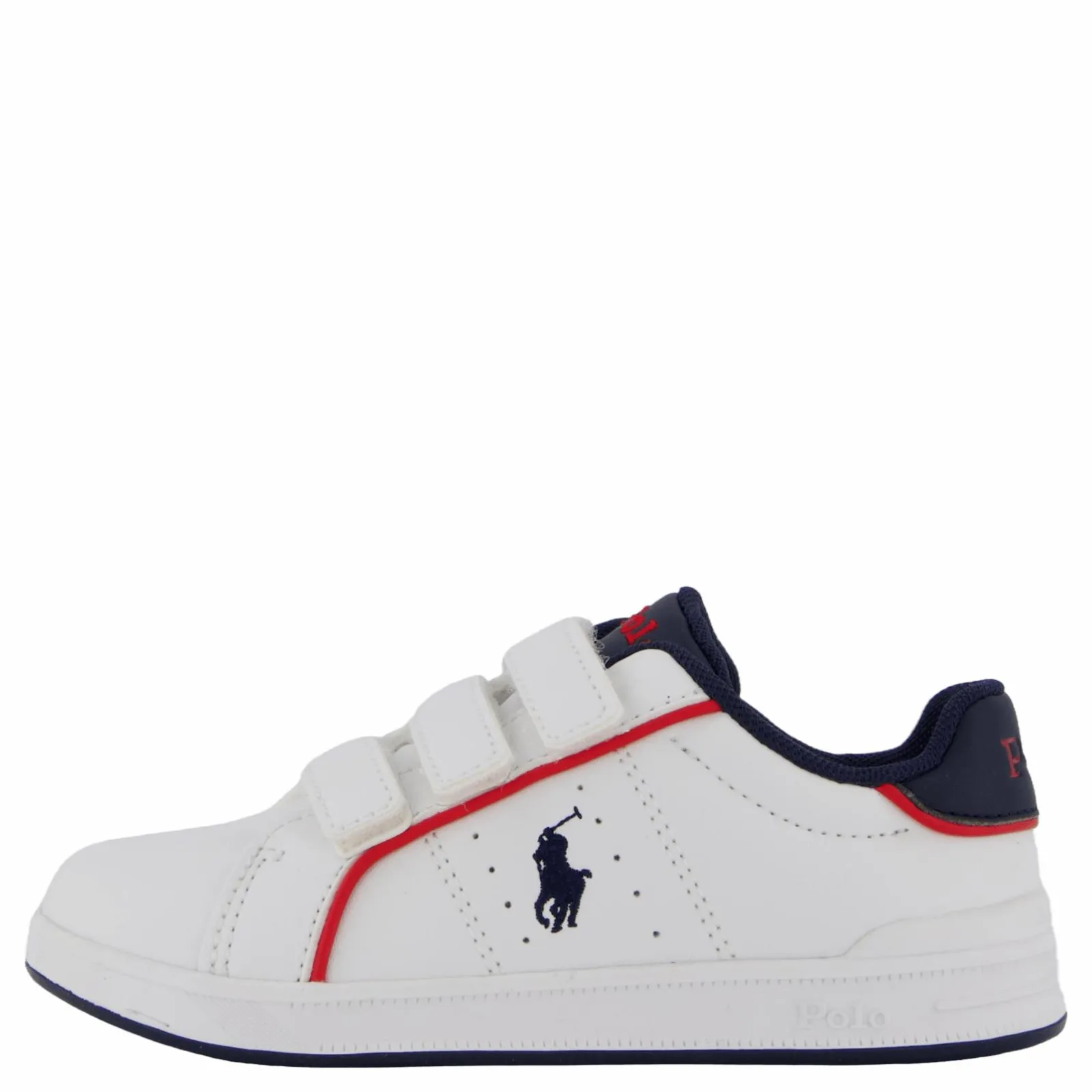 Barn Ralph Lauren Junior Heritage Court Iii Ez T-white Smooth/navy W/ Navy Pp