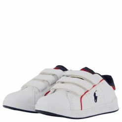 Barn Ralph Lauren Junior Heritage Court Iii Ez T-white Smooth/navy W/ Navy Pp