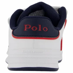 Barn Ralph Lauren Junior Heritage Court Iii Ez T-white Smooth/navy W/ Navy Pp