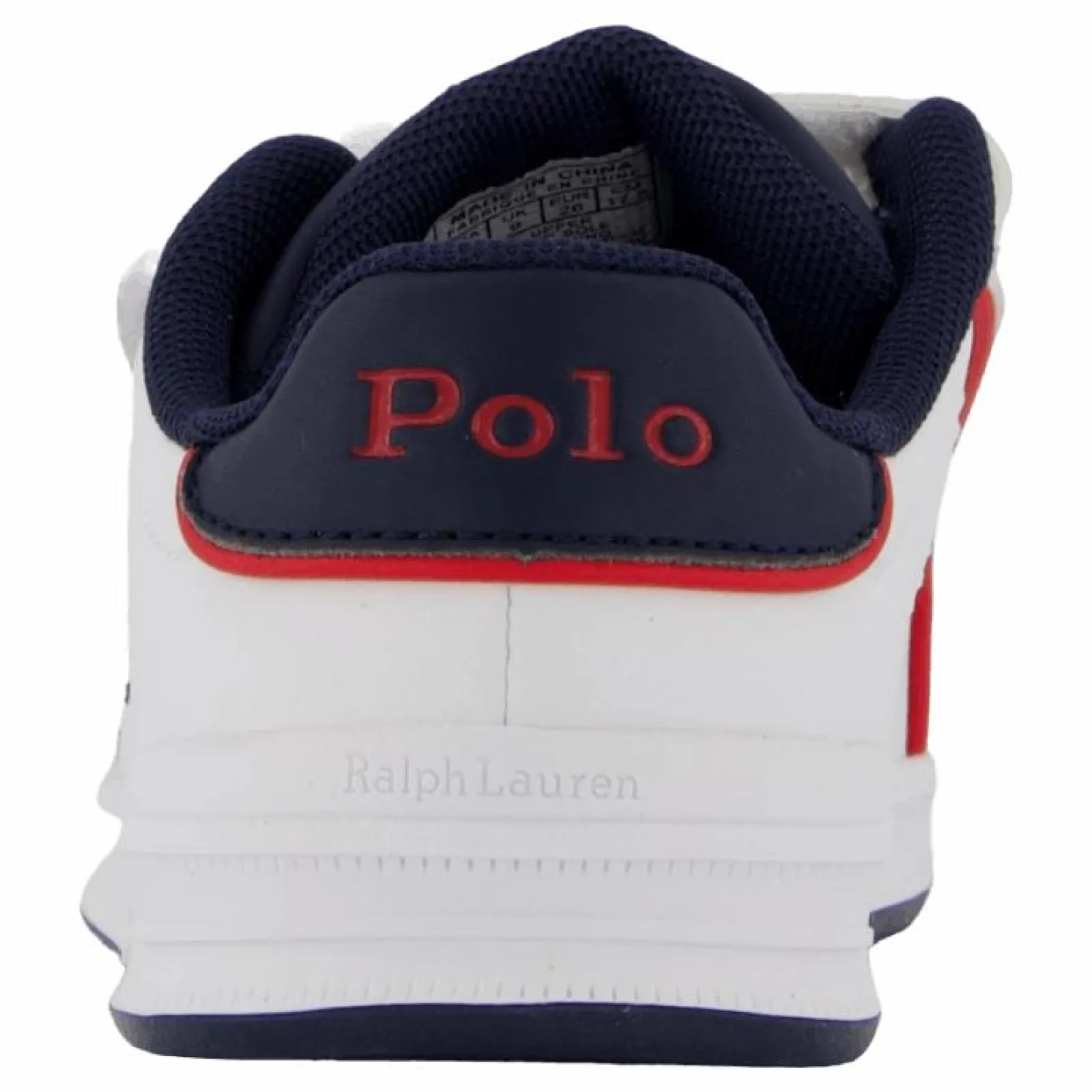 Barn Ralph Lauren Junior Heritage Court Iii Ez T-white Smooth/navy W/ Navy Pp