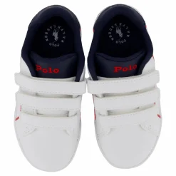 Barn Ralph Lauren Junior Heritage Court Iii Ez T-white Smooth/navy W/ Navy Pp