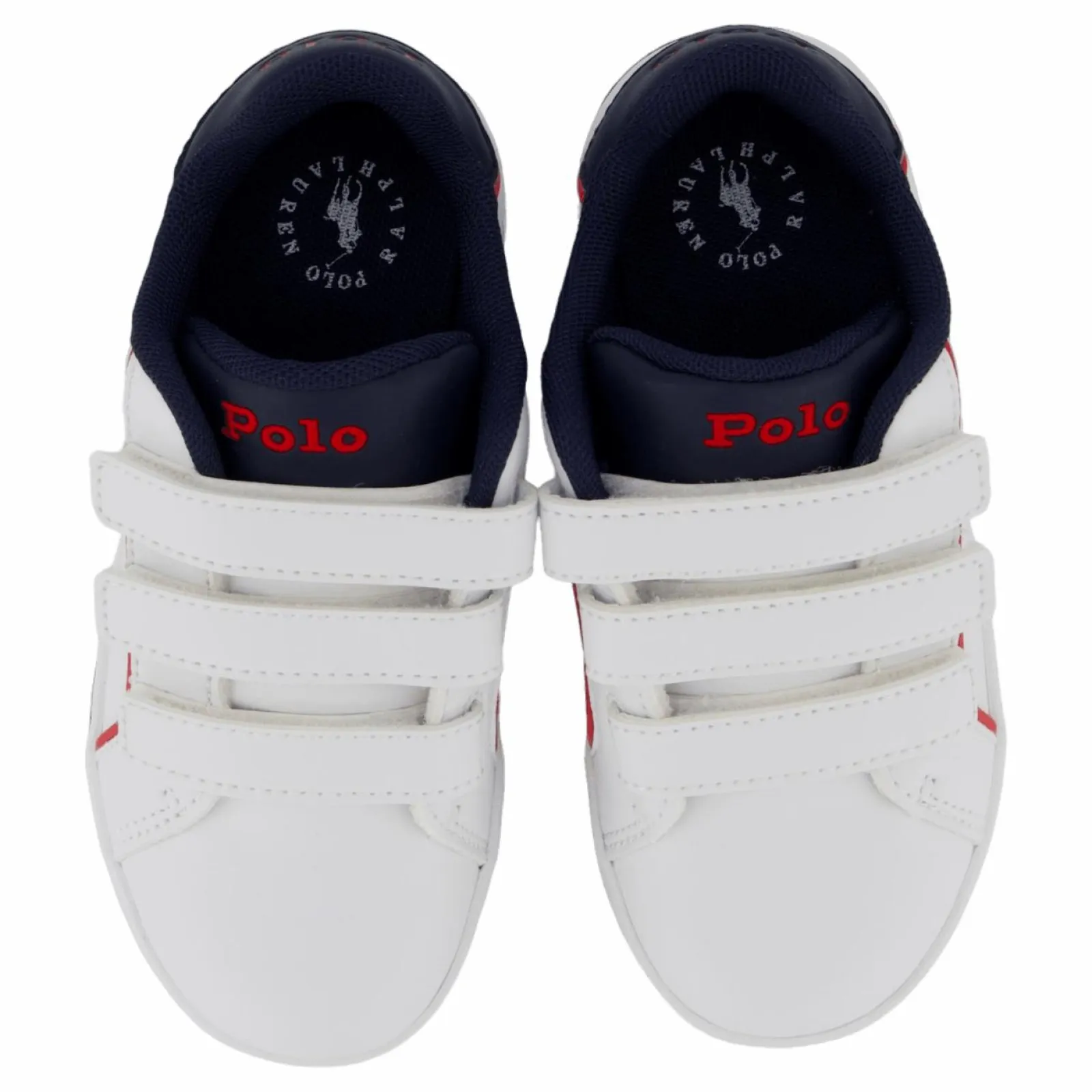 Barn Ralph Lauren Junior Heritage Court Iii Ez T-white Smooth/navy W/ Navy Pp