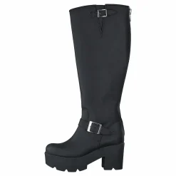 Johnny Bulls High Platform Boot Black / Shiny Silver