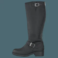 Johnny Bulls High Zip Back Black Shiny Silver