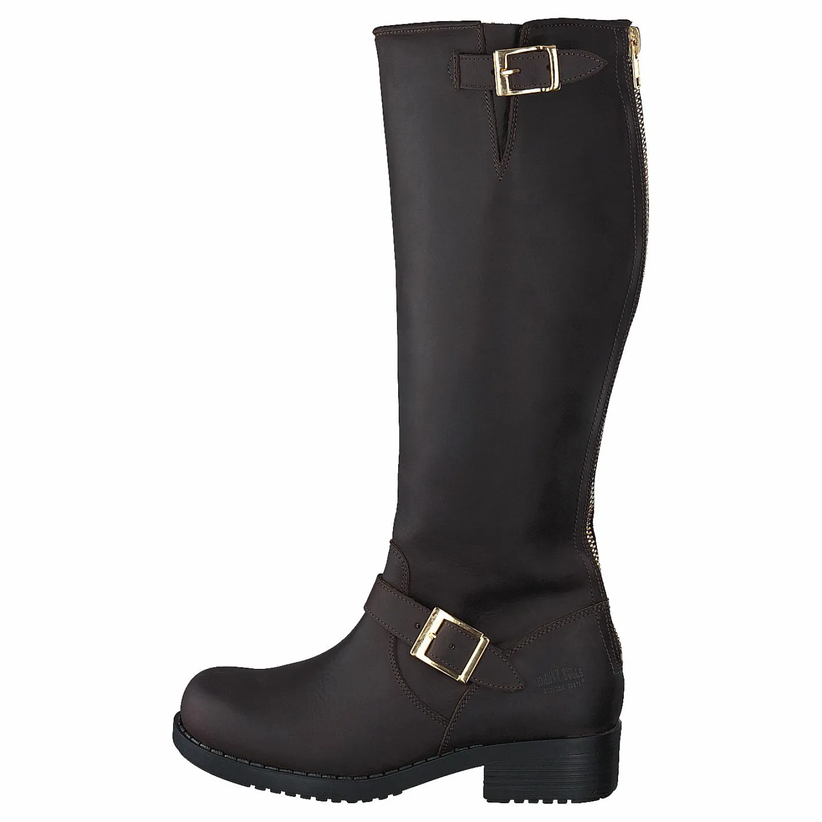 Johnny Bulls High Zip Back Brown Shiny Gold
