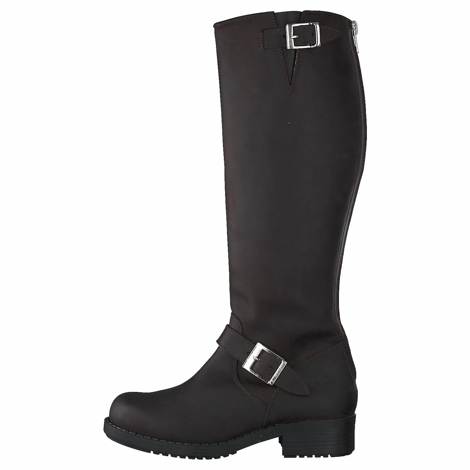 Johnny Bulls High Zip Back Brown Shiny Silver