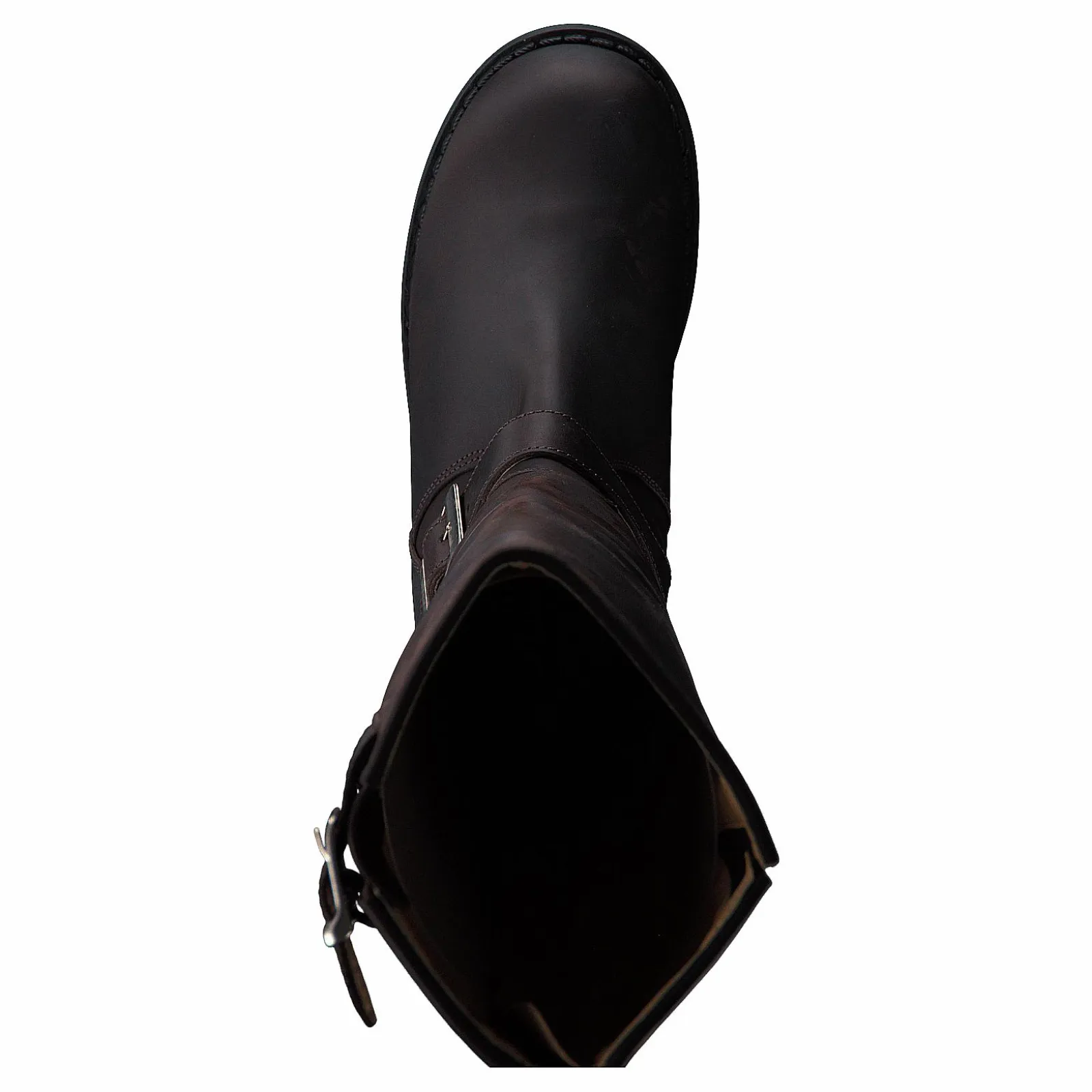 Johnny Bulls High Zip Back Brown Shiny Silver