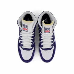 adidas Hoops 3 Mid Lifestyle Basketball Classic Vintage Shoes Cloud White / Dkblue / Dkblue