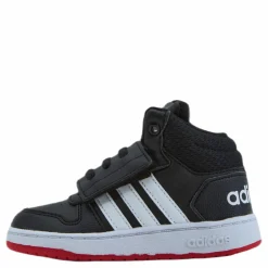Barn adidas Hoops 2.0 Mid Shoes Core Black / Cloud White / Vivid Red