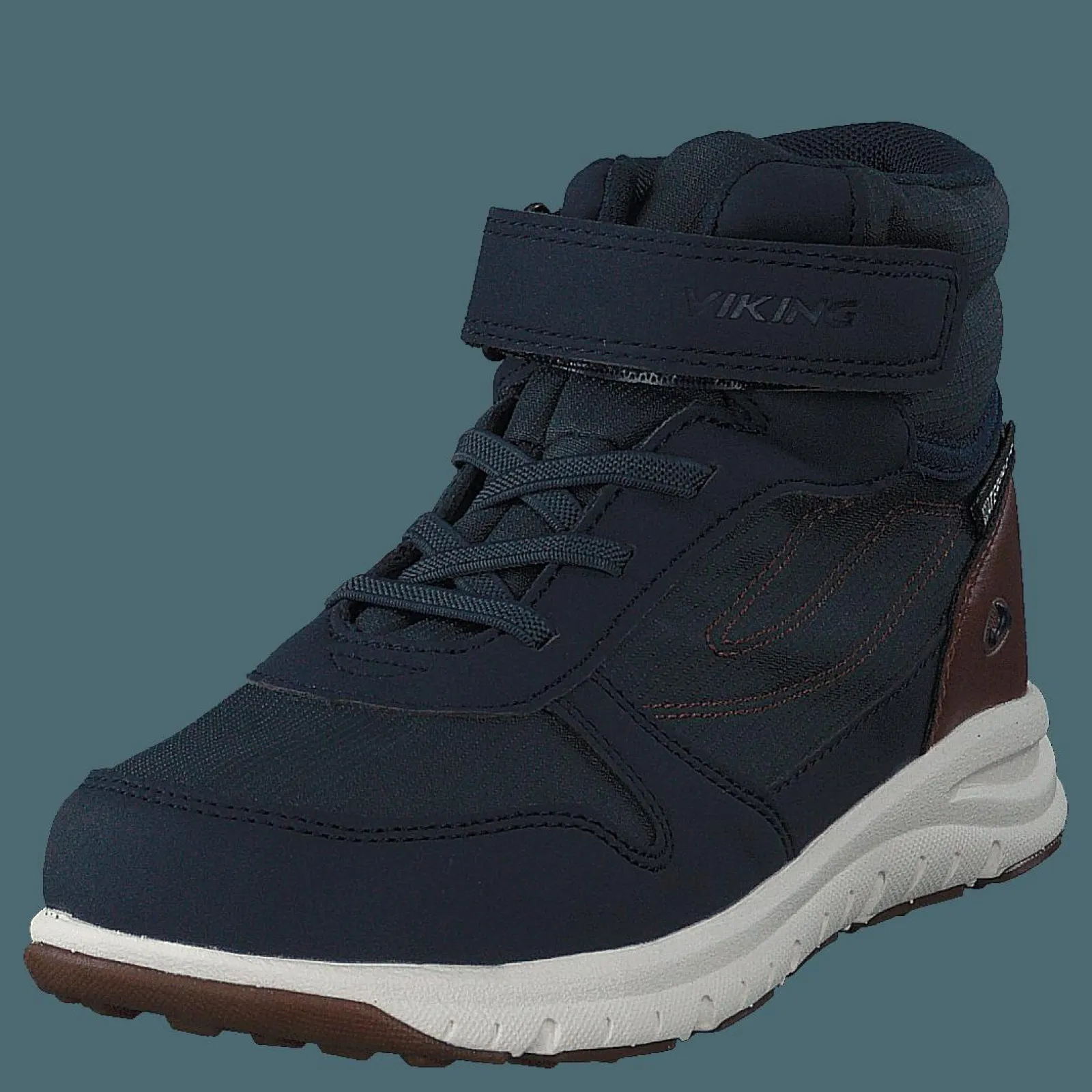 Barn Viking Hovet Mid WP Navy/Cognac