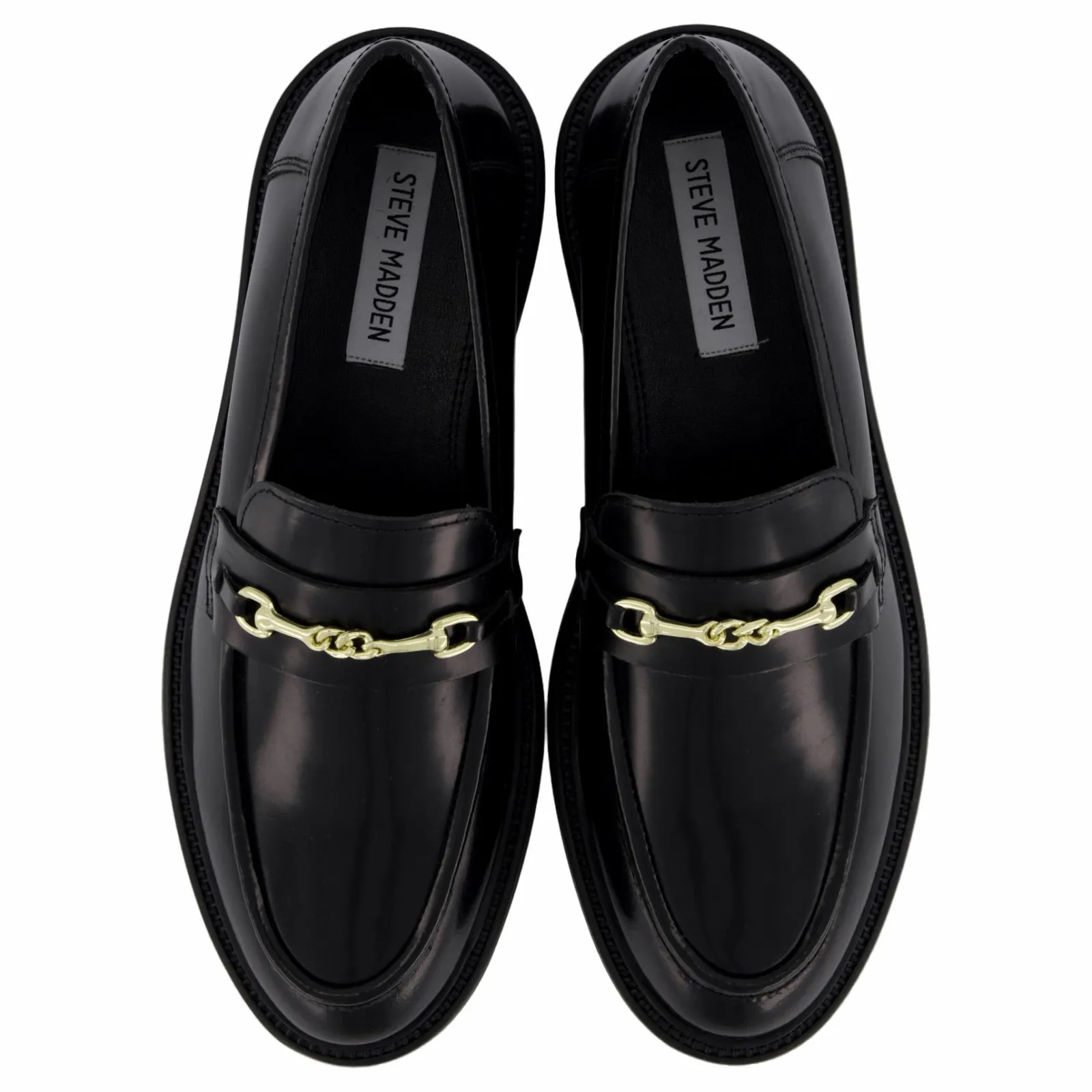 Steve Madden Huddles Black Leather