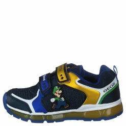 Barn Geox J Android B. A - Nylon+dbk Royal/yellow