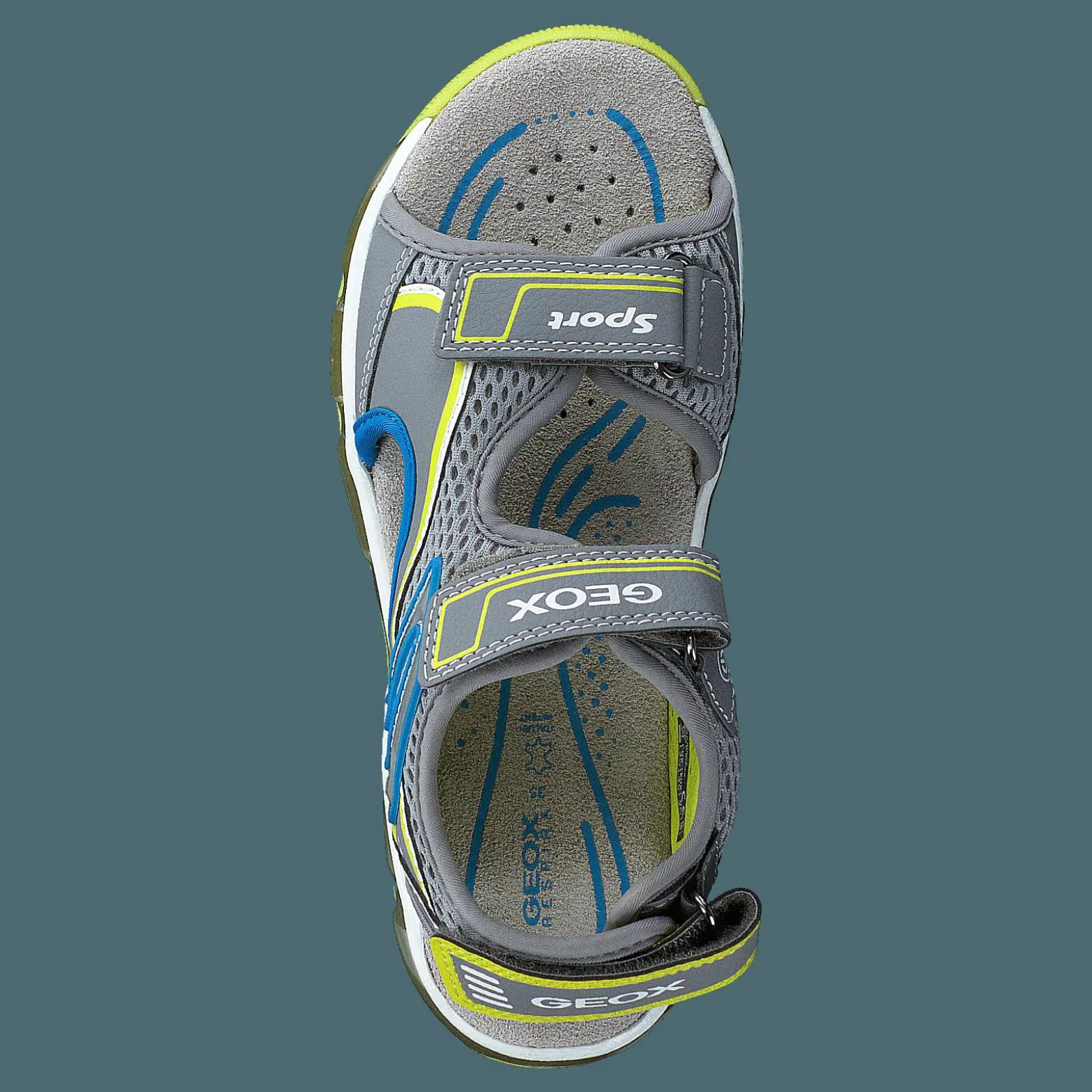 Barn Geox J Sandal Android Boy Grey/lime