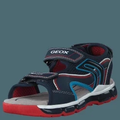 Barn Geox J Sandal Android Boy Navy/red