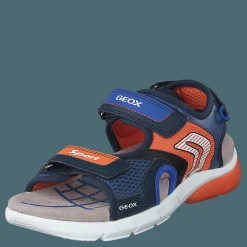 Barn Geox J Sandal Flexyper Boy Navy/orange