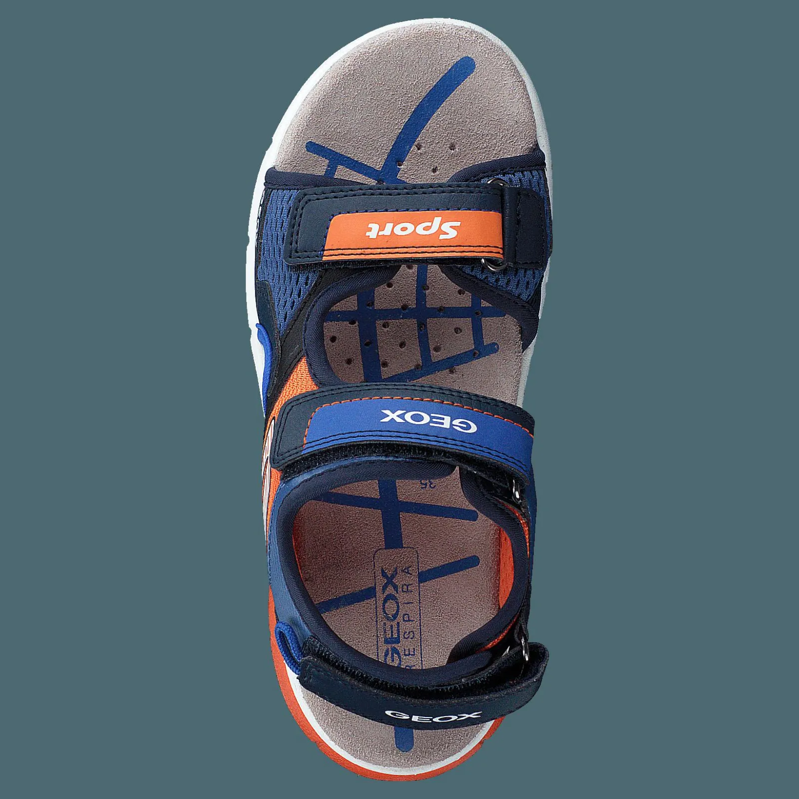 Barn Geox J Sandal Flexyper Boy Navy/orange