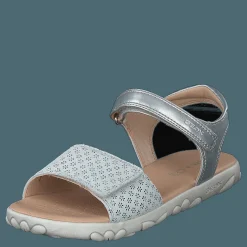 Barn Geox J Sandal Haiti Girl Silver