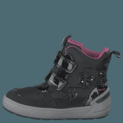 Barn Geox J Sleigh Girl B Abx Black/fuchsia