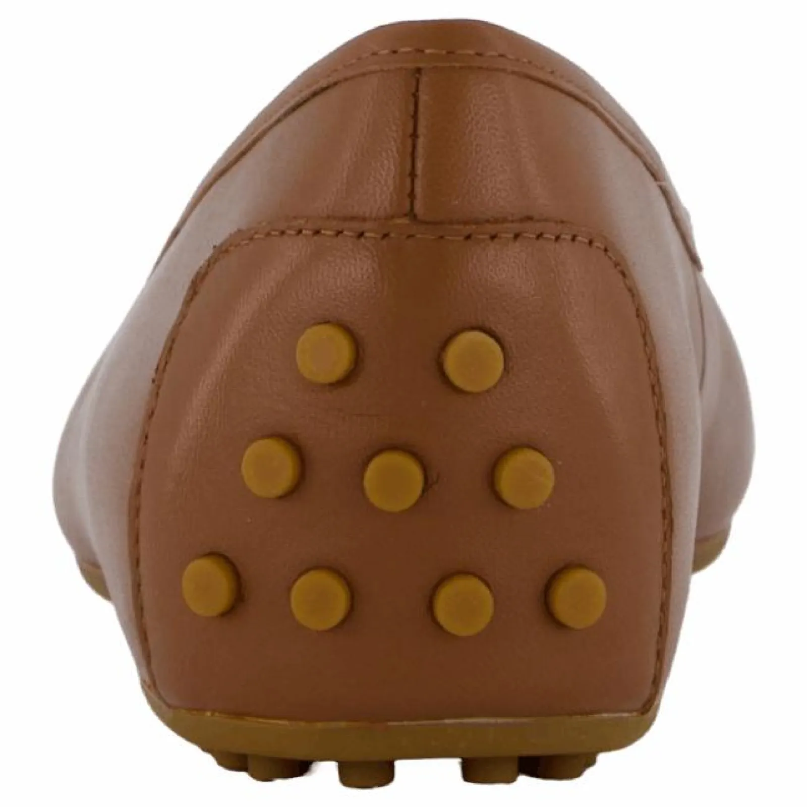 Lauren Ralph Lauren Jayna Nappa Leather Driver Flat Deep Saddle Tan